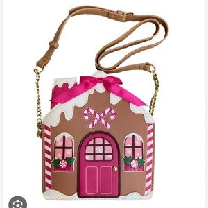 Betsy Johnson Gingerbread House Holiday Bag Crossbody